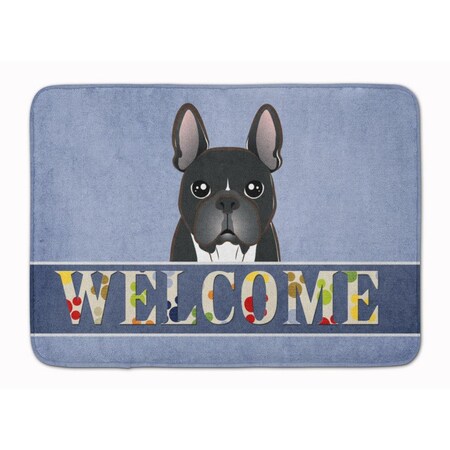 Carolines Treasures French Bulldog Welcome Machine Washable Memory Foam Mat BB1413RUG
